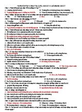 Đề ôn tập kiểm tra giữa học kì II môn Sinh học 7